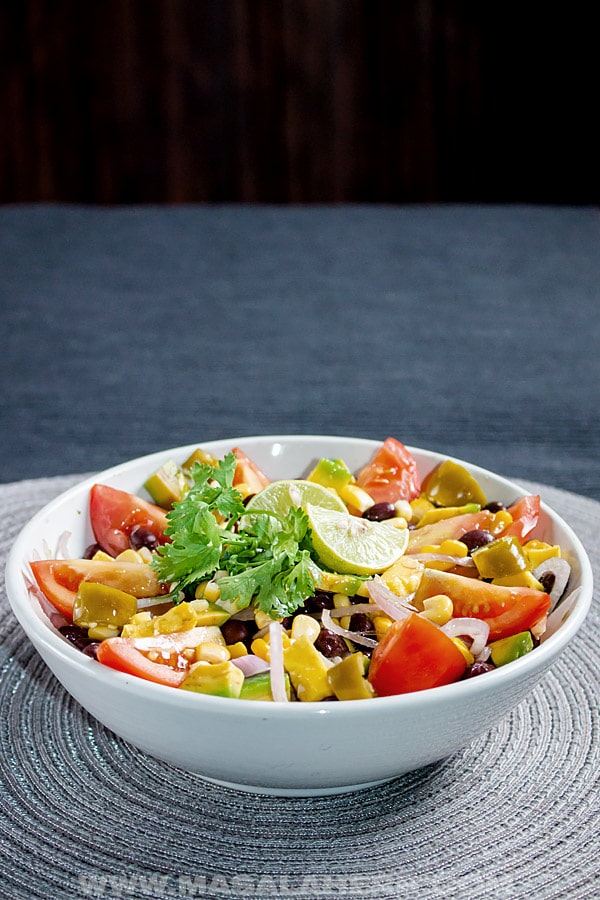 Mexican Corn Black Bean Salad Recipe 🥗 MasalaHerb.com