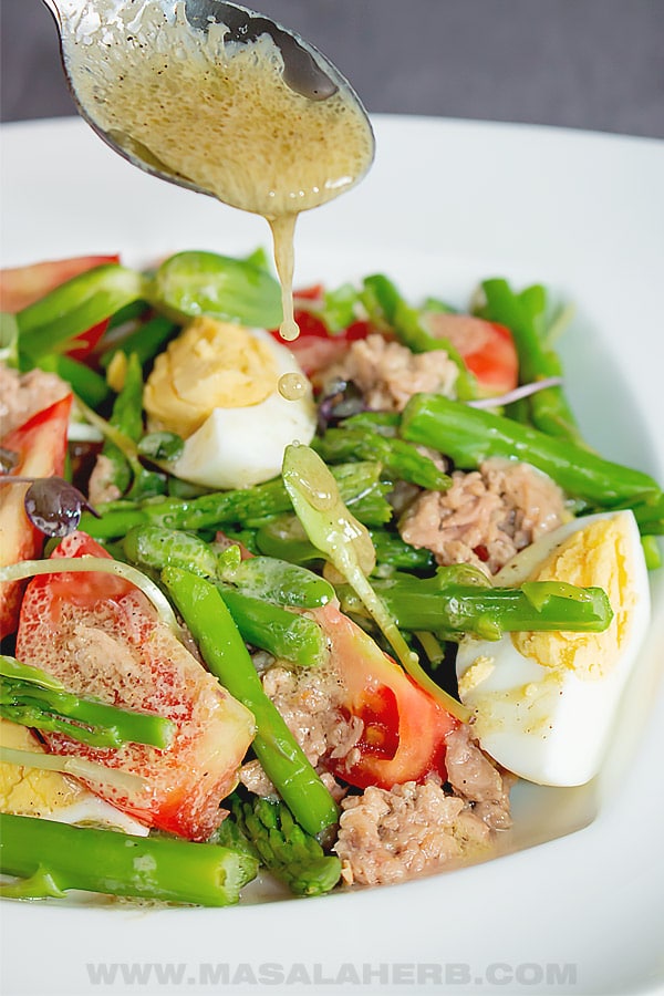 Tuna Asparagus Salad with Microgreens Recipe