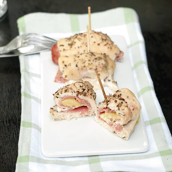 Chicken Roll ups with ham and cheese
