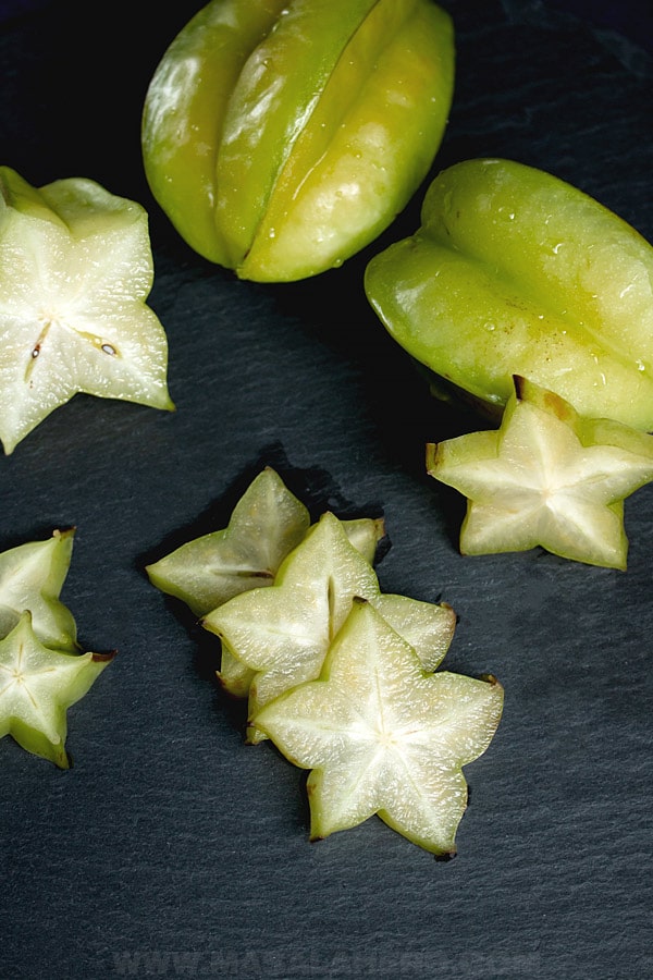 how to cut star fruit carambola