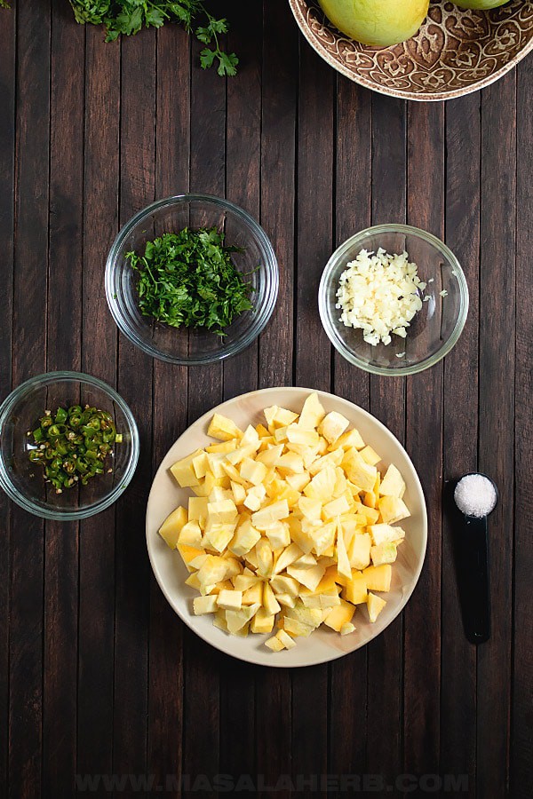 ingredients for trinidad mango chow