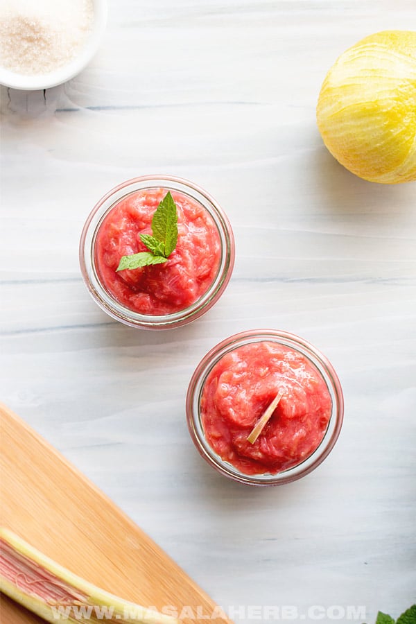 Homemade Rhubarb Sauce