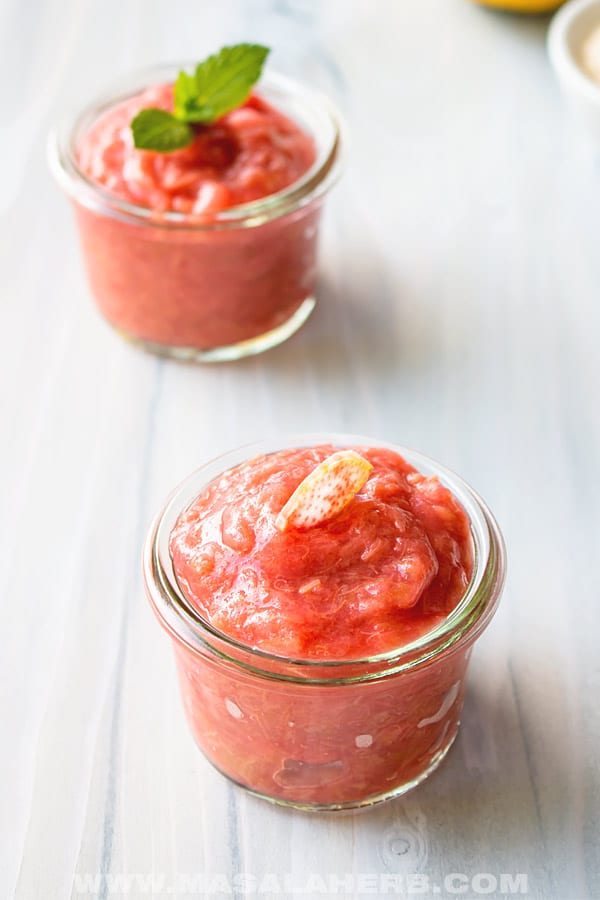 Homemade Rhubarb Sauce