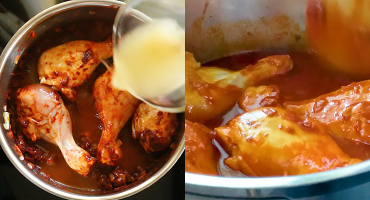 Mix in chicken stock/broth and season well.Cook the chicken on all sides and make sure to stir frequently.