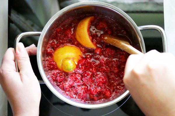 stir raspberry jam