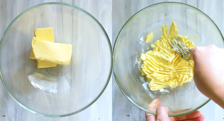 prepare butter for Herb Compound Butter