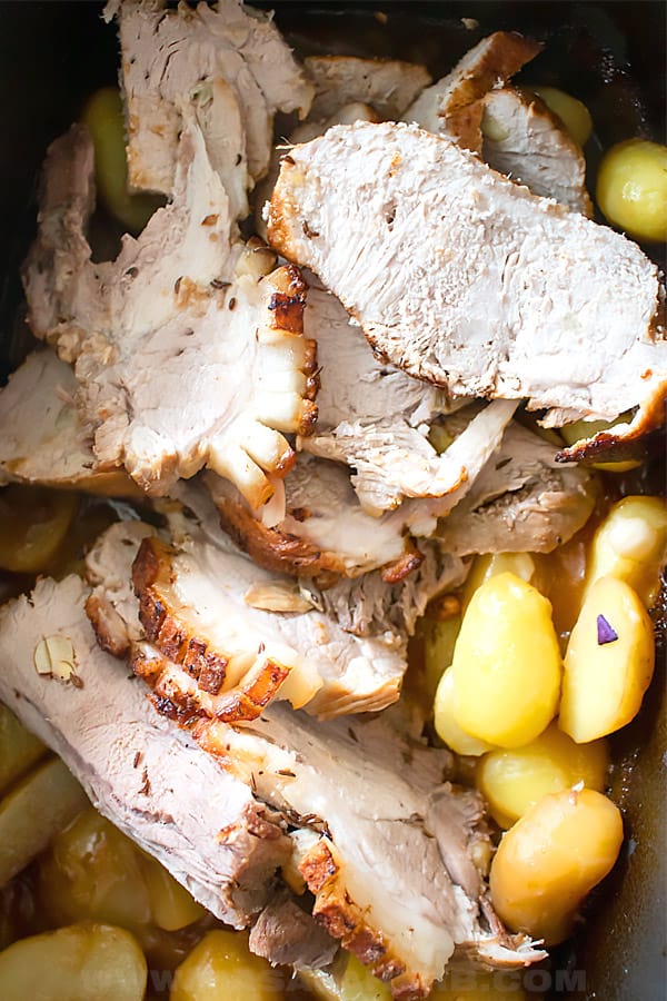sliced pork loin roast