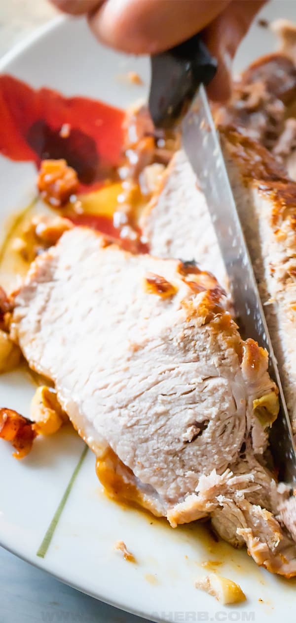 sliced pork loin roast