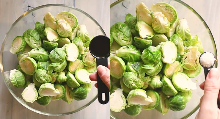 cover brussels sprouts in olive oil