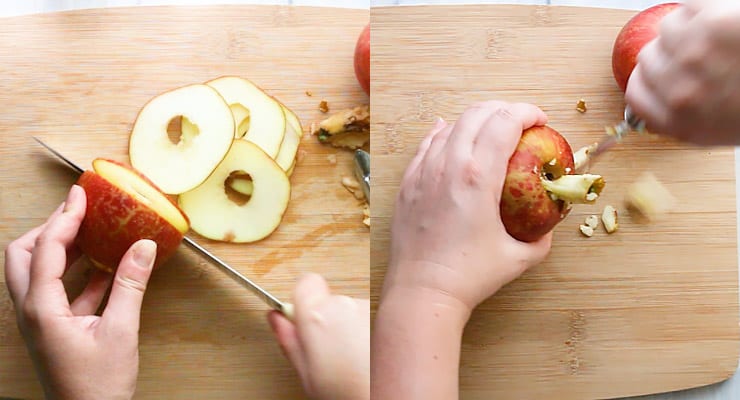 core and slice apples