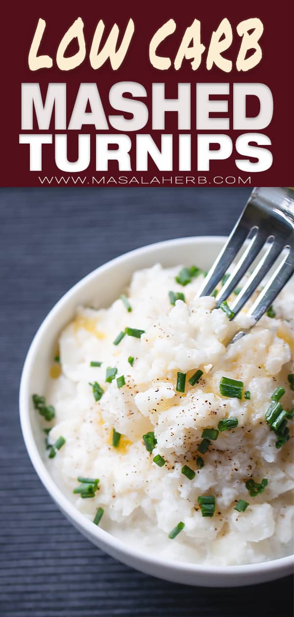 low carb mashed turnips pin