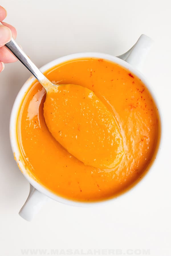 Roasted Butternut Squash Soup with Apple