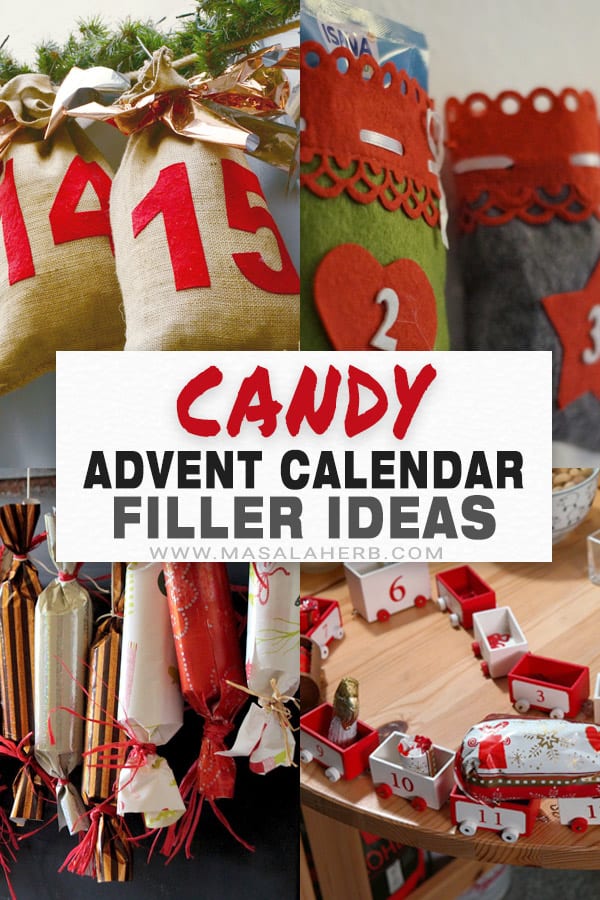 Candy Advent Calendar Filler Ideas 🍬 MasalaHerb.com Candy Advent Calendar Filler Ideas 🍬 MasalaHerb.com