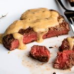 filet mignon with sauce reduction