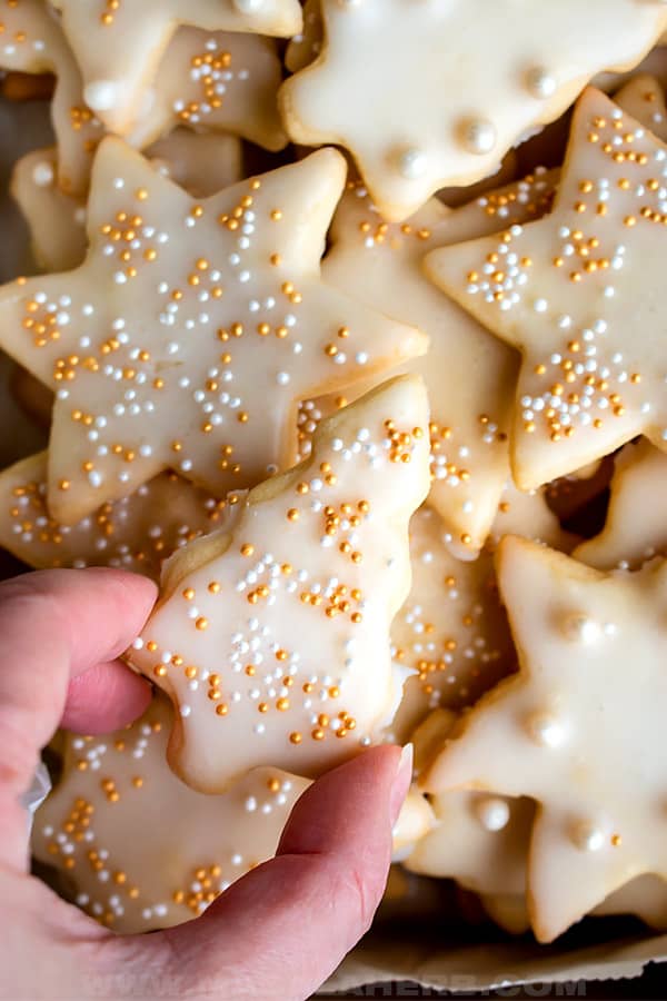 christmas tree and star cookies