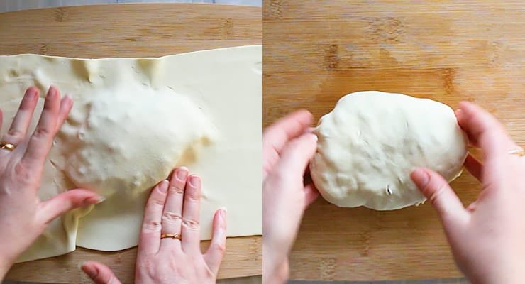 wrap puff pastry around beef