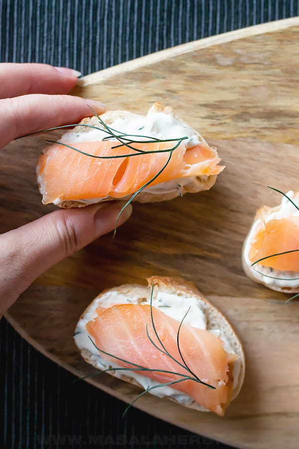 smoked salmon bites Amuse Bouche