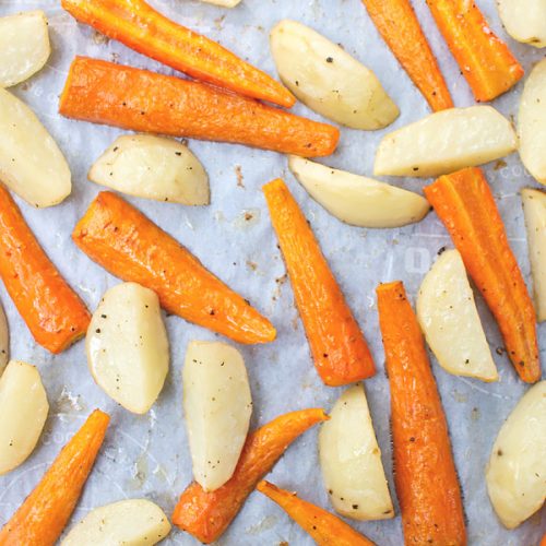 Oven Roasted Potatoes and Carrots Recipe [+VIDEO]