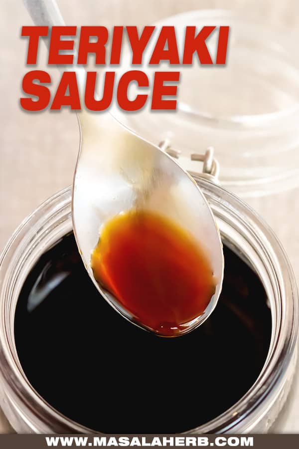 teriyaki sauce in a spoon