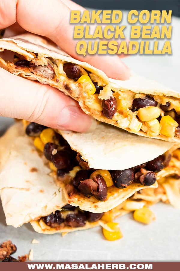 baked filled healthier quesadilla