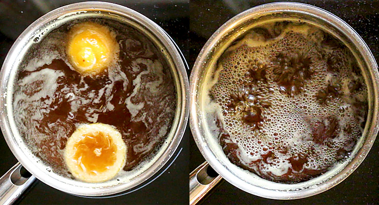 boil dandelion infused water with sugar and lemon until set