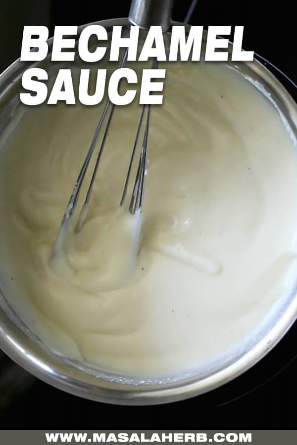 bechamel sauce in a pot