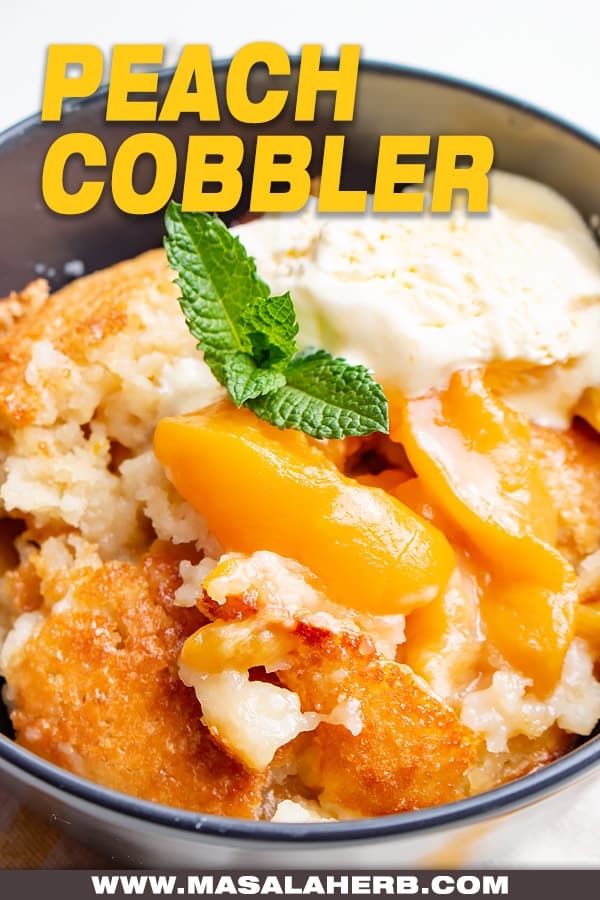 baked summer peach cobbler