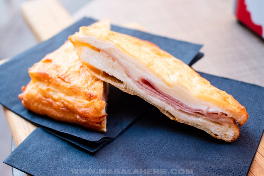 hamd and cheese fried sandwich in Italy