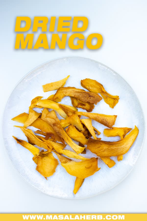 dried mangoes in a plate