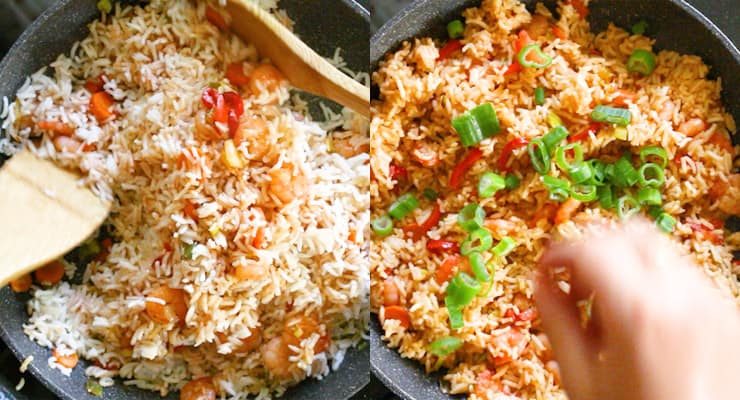 stir cook fried rice