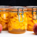 canned peaches in jars with latches
