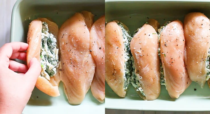 fill chicken breasts with filling