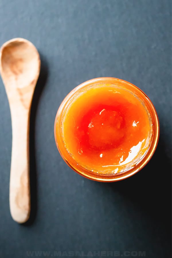 fall persimmon jam made from scratch