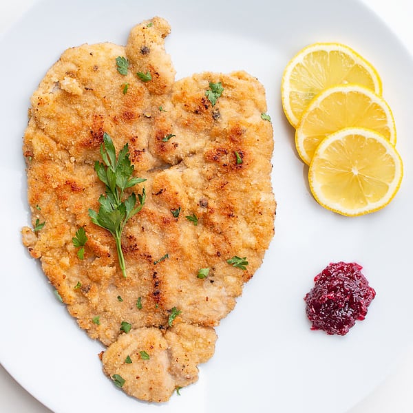 Wiener Schnitzel in a plate