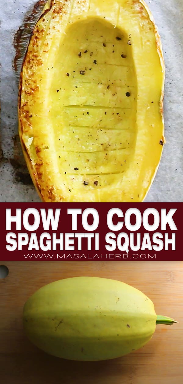 How to cook Spaghetti Squash in the oven pin image
