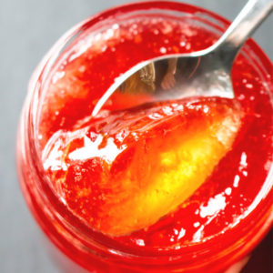 close up quince jelly