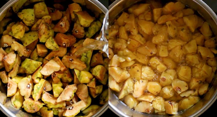 cook quince to extract juice