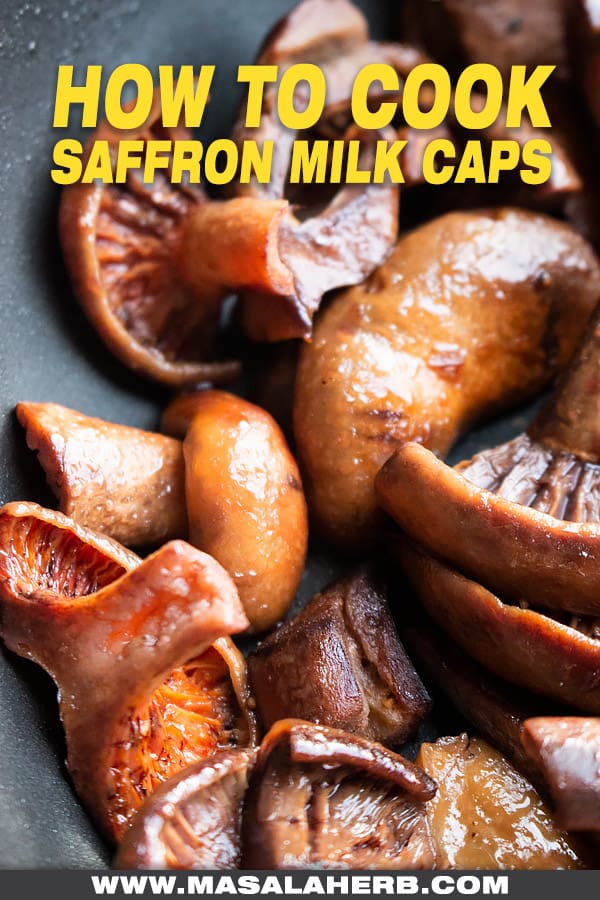 sauteed saffron milk caps pin image