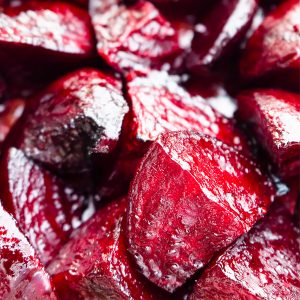 roasted beets close up
