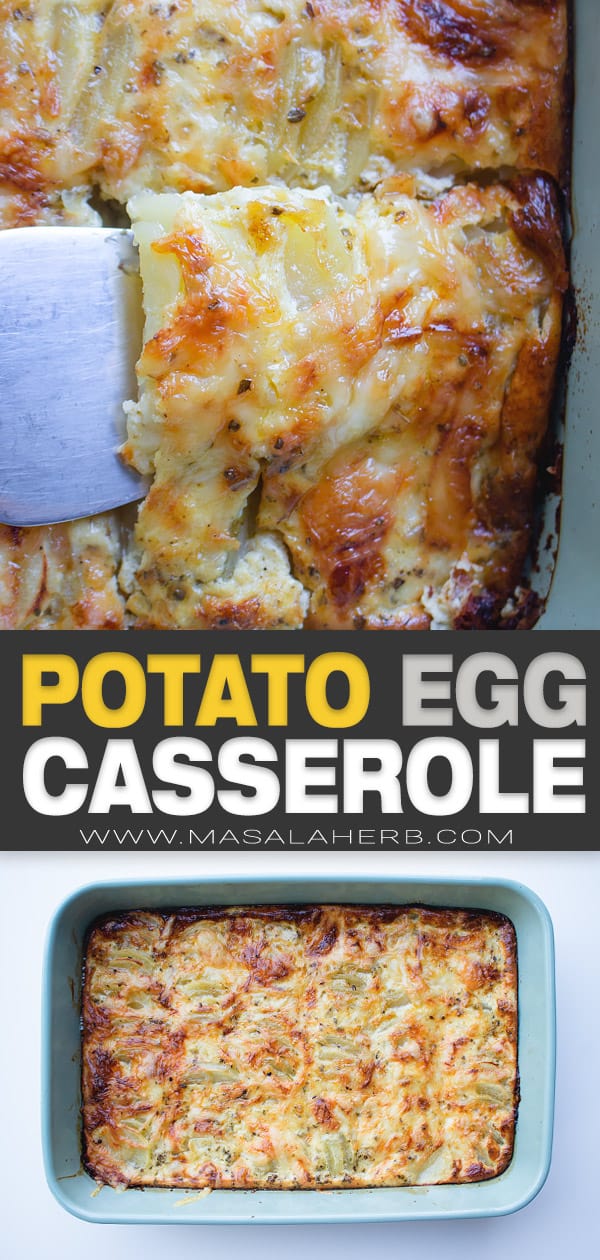 egg potato casserole pin image