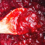 homemade cranberry sauce prepared with spices
