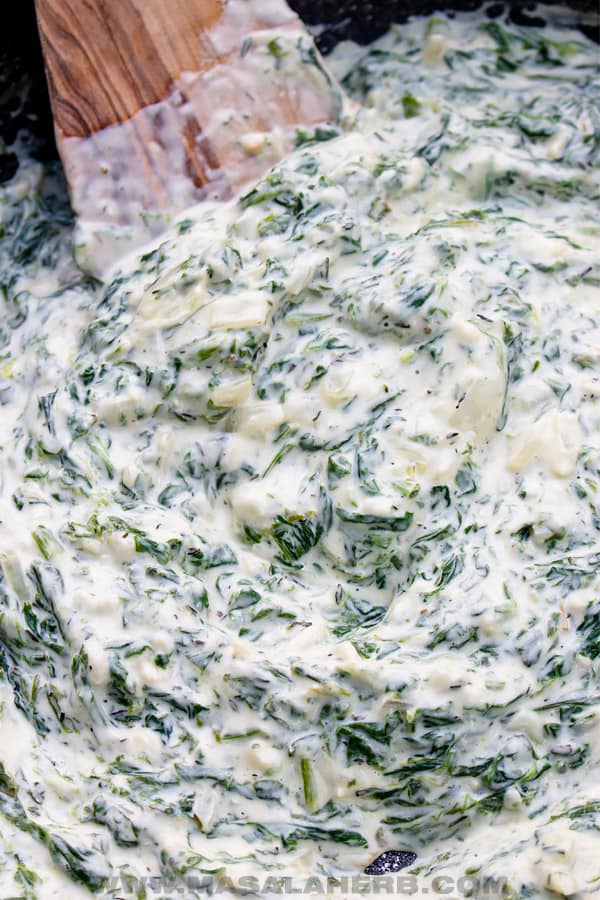 spinach with cream cheese