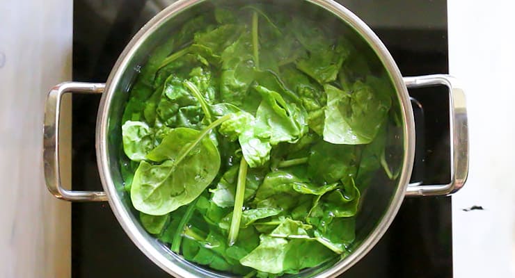 blanch spinach