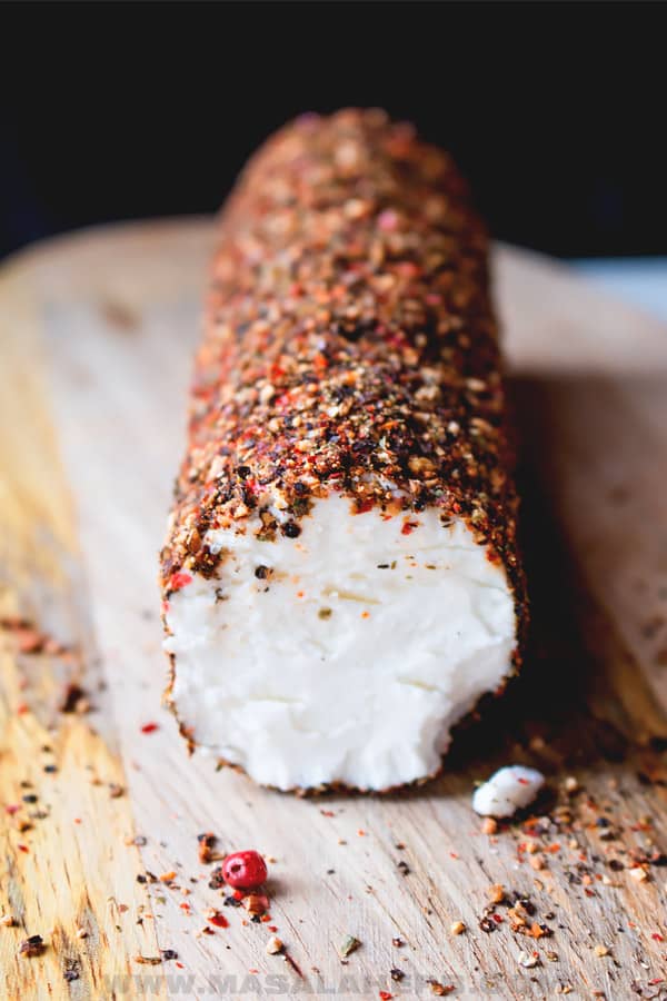 spicy goat cheese log