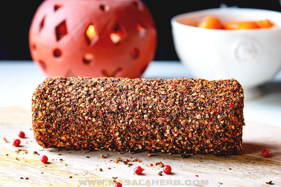 cheese log with spices