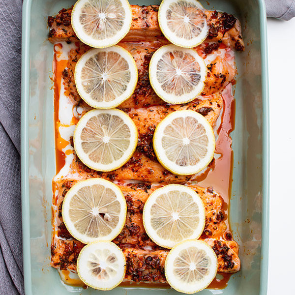 baked spiced salmon fillet for the family