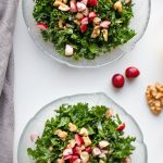 kale salad with cranebrries and nuts