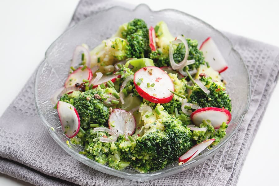 delicious healthy broccoli radish salad