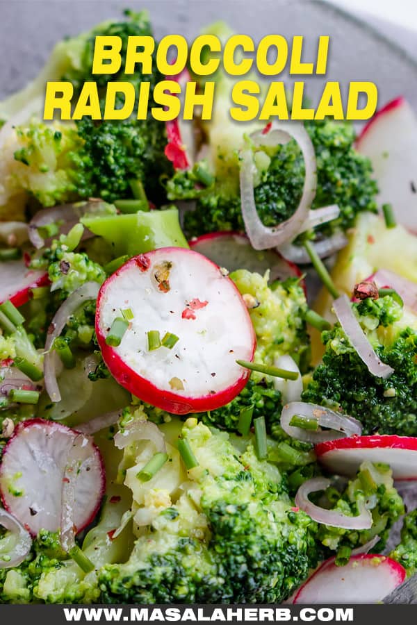 healthy broccoli radish salad