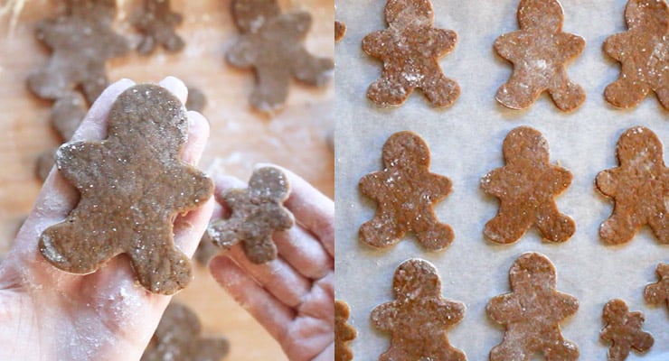 cut out gingerbread cookies